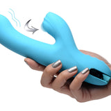 5 Star 13X Silicone Pulsing and Vibrating Rabbit - Teal - Royal Sins