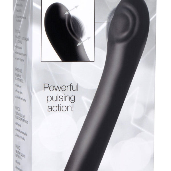 5 Star 9X Pulsing G - spot Silicone Vibrator - Black - Royal Sins