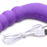 50X Silicone Beaded Vibrator - Purple - Royal Sins