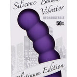 50X Silicone Beaded Vibrator - Purple - Royal Sins