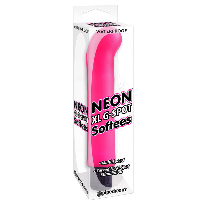 Pipedream Neon Softees Waterproof XL G-Spot Vibrator Pink