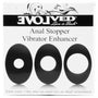 Evolved Vibrator Enhancer Silicone  - 3-Pack: Small, Medium, Thick Black