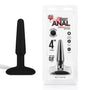 Hustler All About Anal Seamless Silicone Butt Plug 4in Black