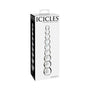 Icicles No. 2 Beaded 8.5 in. Glass Dildo Clear
