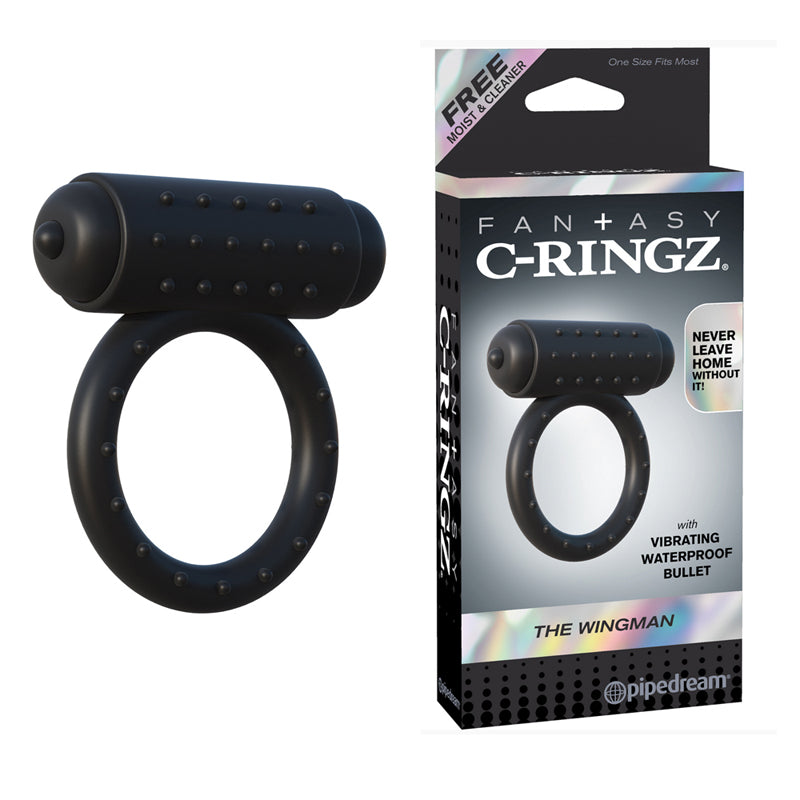 Fantasy C-Ringz The Wingman Vibrating Cockring Black