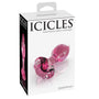 Icicles No. 79 Glass Anal Plug With Faceted Base Pink
