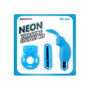 Neon 3-Piece Silicone Vibrating Couples Kit Blue