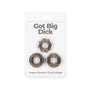 Powerbullet Got Big Dick Super-Stretch Cockrings 3-Pack Smoke