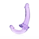 RealRock Crystal Clear 6 in. Strapless Strap-On Dildo Purple