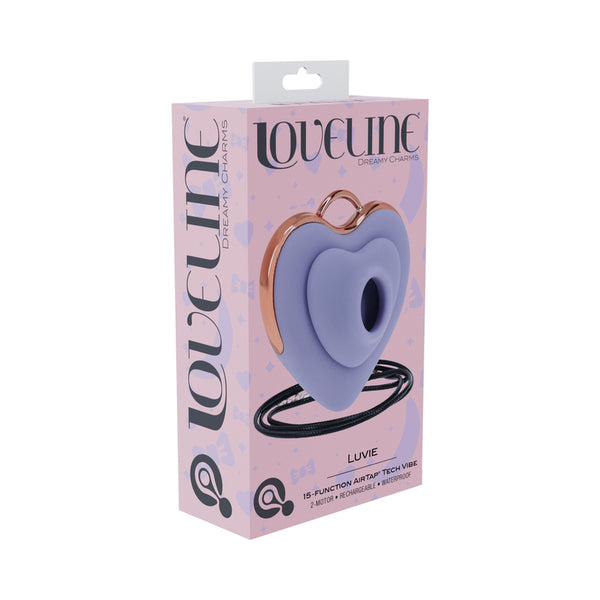 LoveLine Luvie AirTapTech Rechargeable Vibrator Waterproof Lavender
