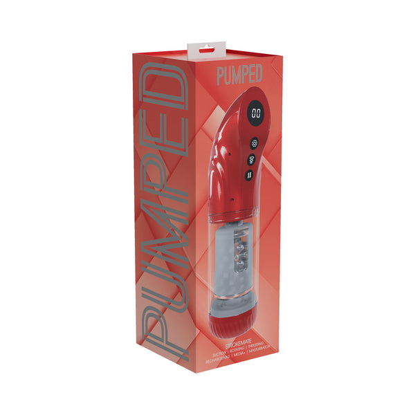 PUMPED StrokeMate Masturbator Metallic Red