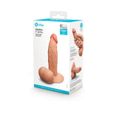 b-Vibe Slipskin Realistic Silicone Dildo 6 in. Girthy Mocha
