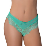 Magic Silk Caribbean Crush Low Rise Cheeky Panty Aqua Glow S/M