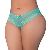 Magic Silk Caribbean Crush Low Rise Cheeky Panty Aqua Glow Queen Size