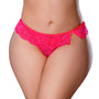 Magic Silk Get It Girl Flutter Thong Diva Pink Queen Size