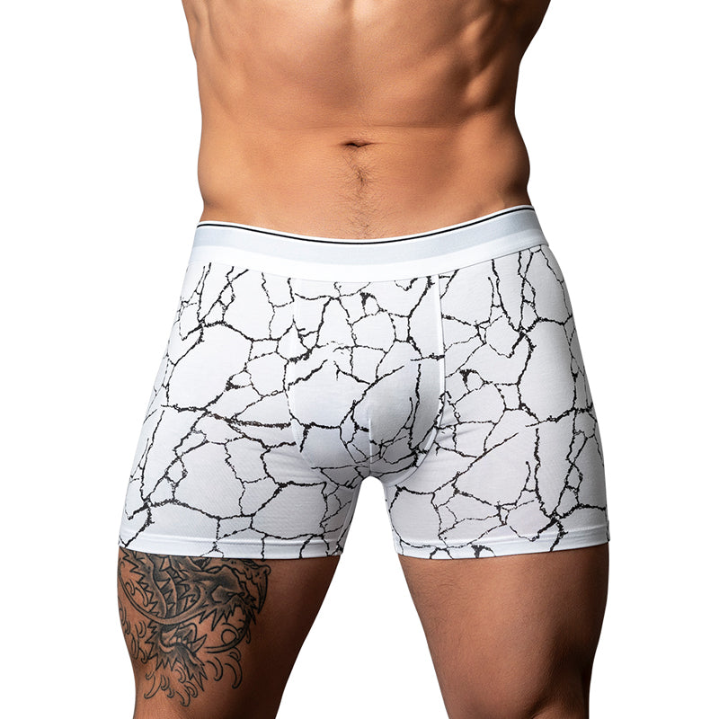 Male Power Soo Cumfy Boxer Brief Black/White M