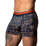 Male Power Soo Cumfy Boxer Brief Navy/Orange M