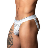 Male Power Soo Cumfy Jock Black/White L/XL