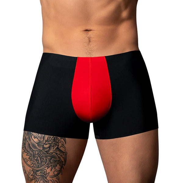 Male Power Hot Mesh Pouch Short Black/Red XL