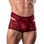 Male Power Lucifer Cutout Short Burgundy XL