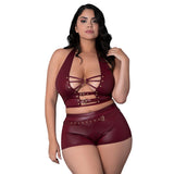 Lust Fetish Thalia Burgundy Queen Size
