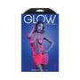 Fantasy Lingerie Glow Aphrodisiac UV Reactive Open Bodice Halter Dress & Pasties O/S