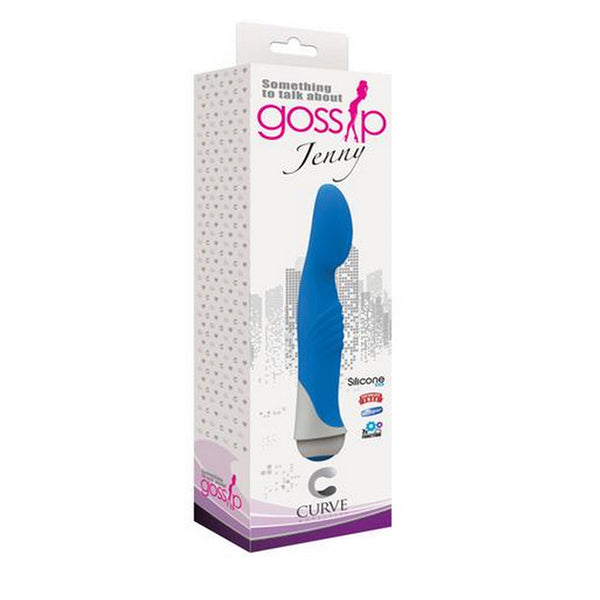 Curve Toys Gossip Jenny Waterproof Silicone G-Spot Vibrator Azure