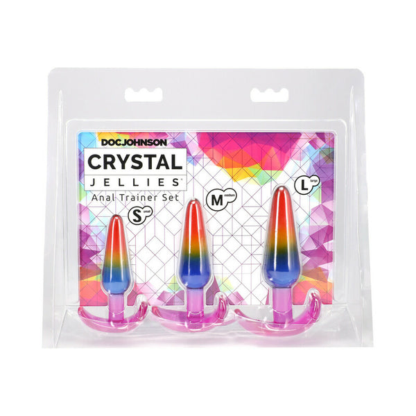 Crystal Jellies Anal Trainer Set S/M/L Rainbow