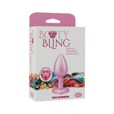 Booty Bling Heart Diamond Jeweled Metal Plug Pink Small