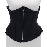 Rouge Leather Corset Black S/M