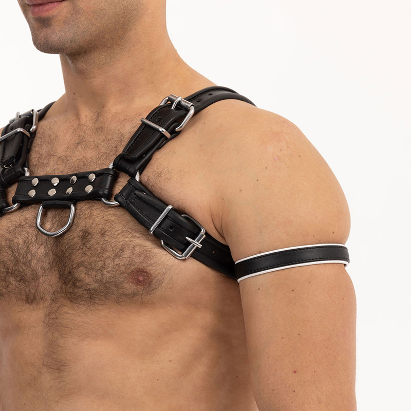 Prowler RED Bicep Band White