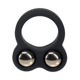 LEVELZ Liquid Silicone Double Weighted Ball Cock Ring Black