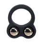 LEVELZ Liquid Silicone Double Weighted Ball Cock Ring Black