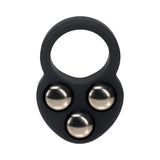 LEVELZ Liquid Silicone Triple Weighted Ball Cock Ring Black