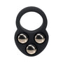 LEVELZ Liquid Silicone Triple Weighted Ball Cock Ring Black
