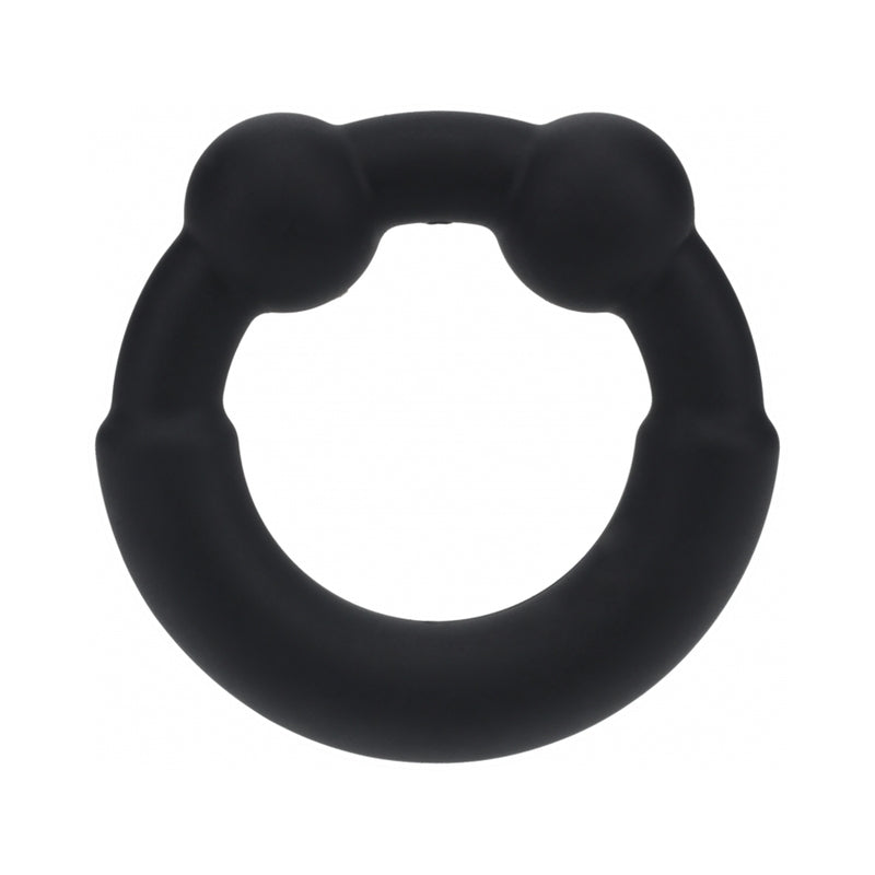 LEVELZ Metal & Silicone Cock Ring Black