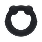 LEVELZ Metal & Silicone Cock Ring Black