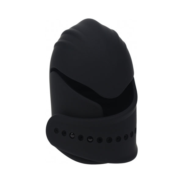 LEVELZ Adjustable Vibrating Silicone Penis Head Stimulator Black