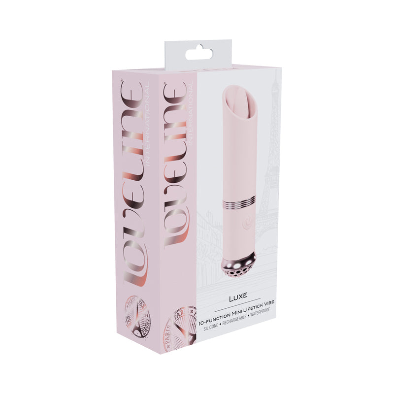 Loveline Luxe Rechargeable Silicone Mini Lipstick Vibrator Pink