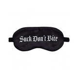 Ouch! Suck Don't Bite Printed Mask Satin Black