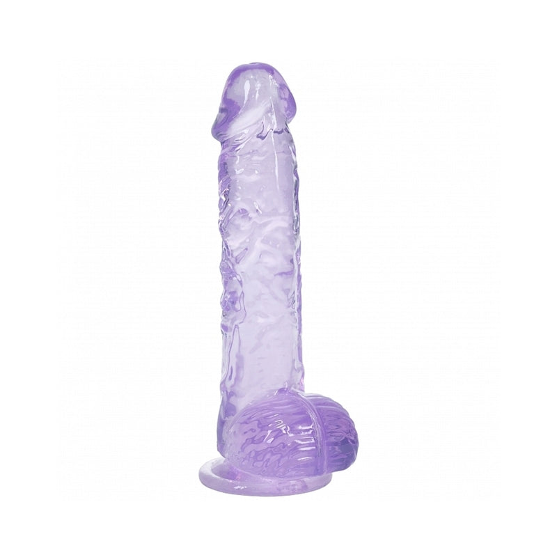 RealRock Realistic 5 in. Dildo with Balls Purple