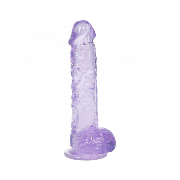 RealRock Realistic 5 in. Dildo with Balls Purple