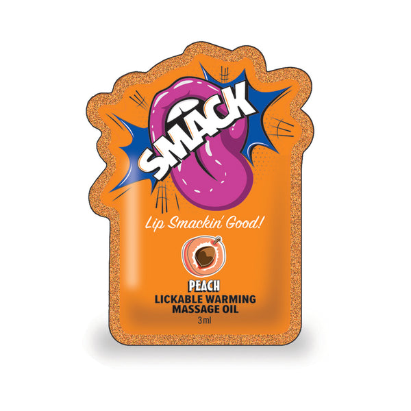 Smack Lickable Massage Oil 3 ml Pouch Peach