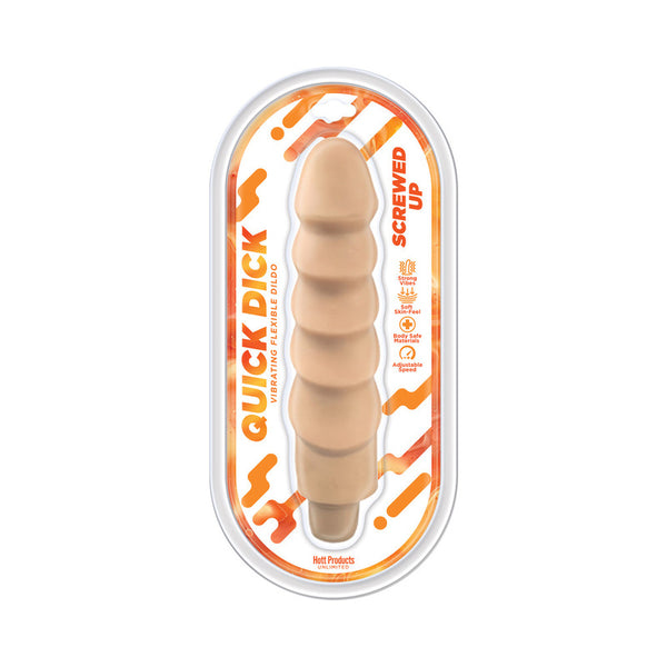Quick Dick Screwed Up 8.5 in. Vibrating Flexible Dildo