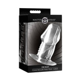 Master Series Dicked Clear Hollow Anal Plug Large