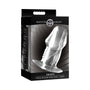 Master Series Dicked Clear Hollow Anal Plug Large