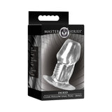 Master Series Dicked Clear Hollow Anal Plug Small
