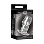 Master Series Dicked Clear Hollow Anal Plug Small