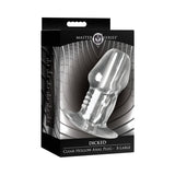 Master Series Dicked Clear Hollow Anal Plug XLarge