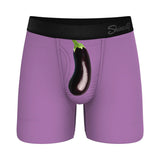 Shinesty The Double Entendre Eggplant Ball Hammock Pouch Underwear with Fly M